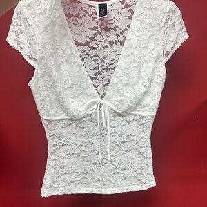 Elegant White Lace Blouse